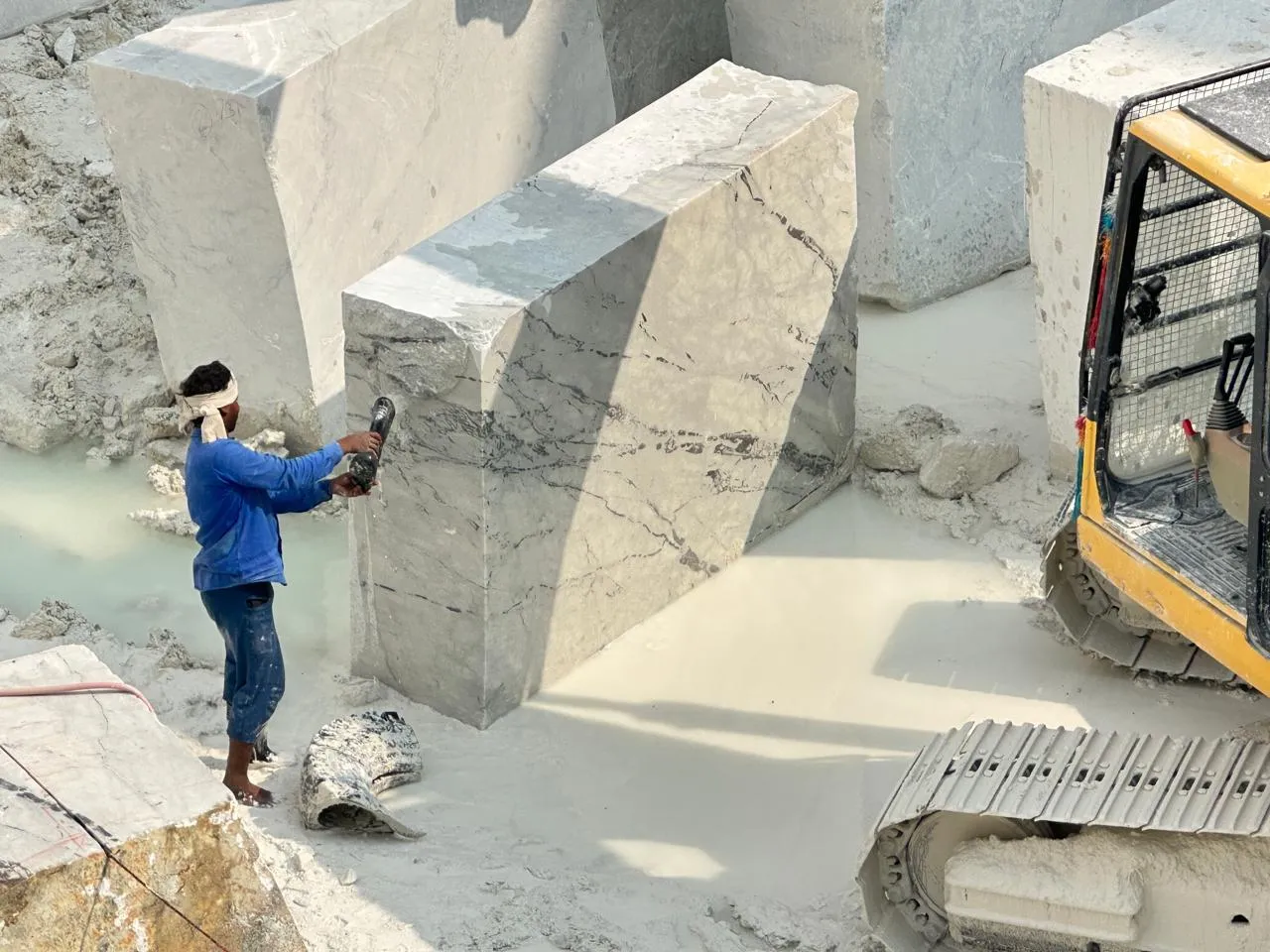 Expert marble block cutting quarry Rajsamand